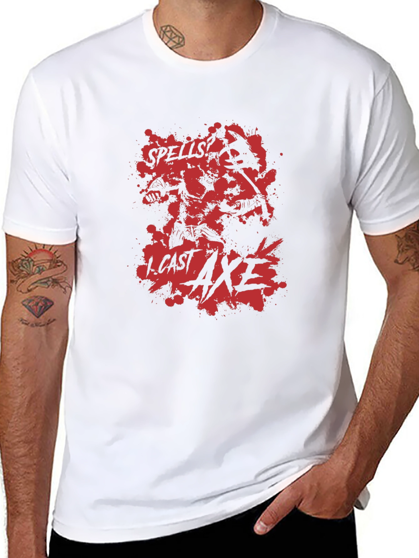 Spells I Cast Axe Black T-Shirt