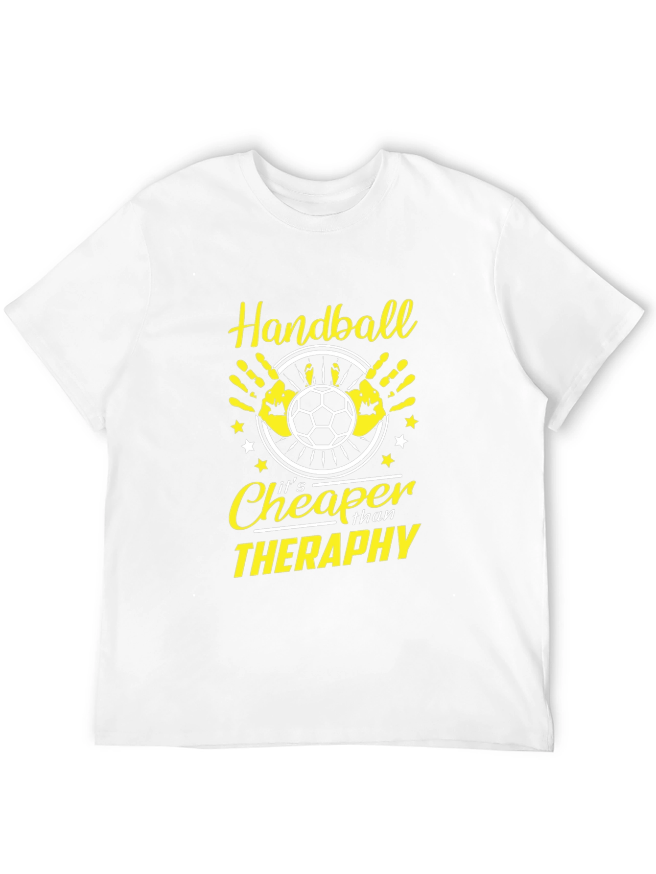 Handball Cheaper Than Therapy Black T-Shirt