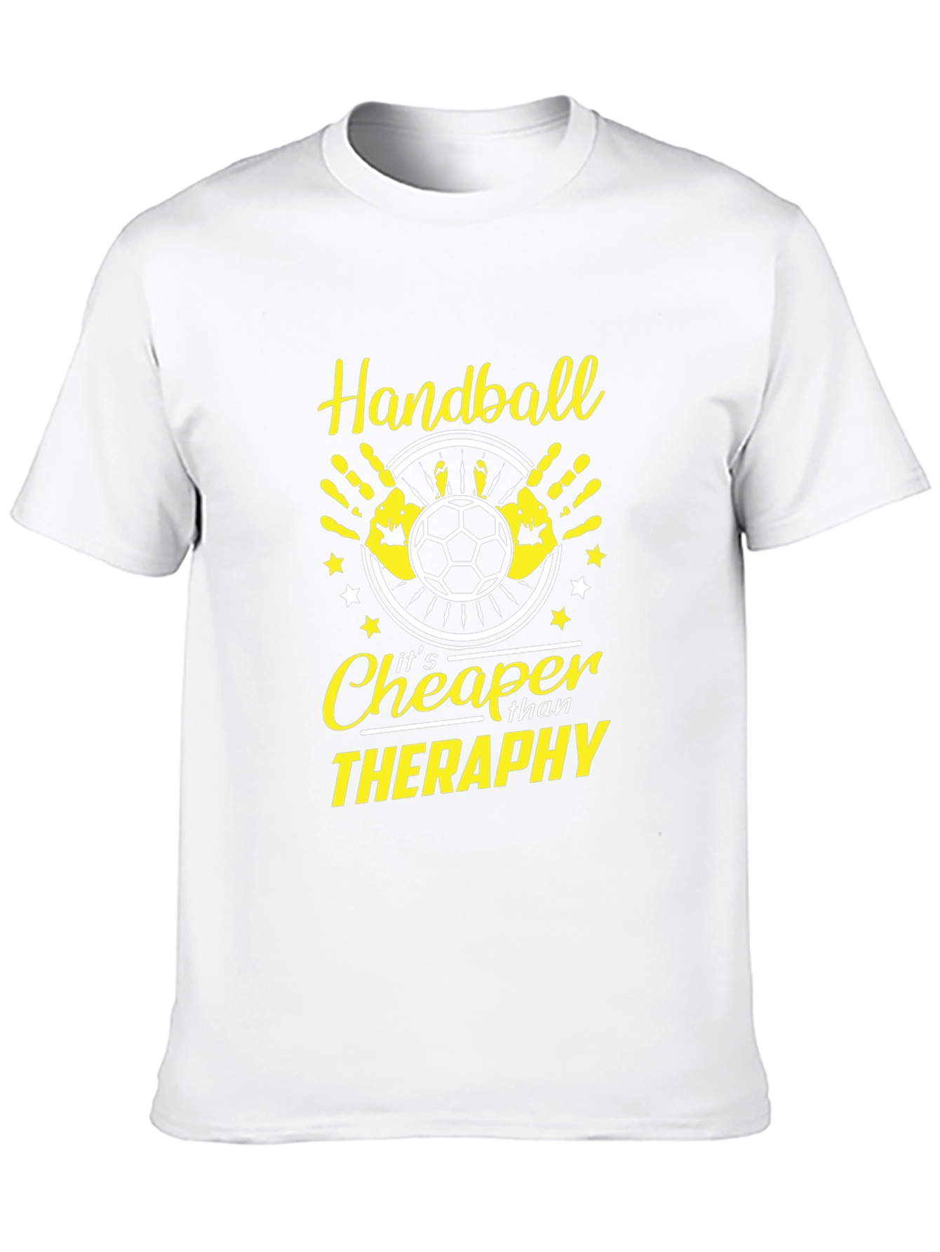 Handball Cheaper Than Therapy Black T-Shirt