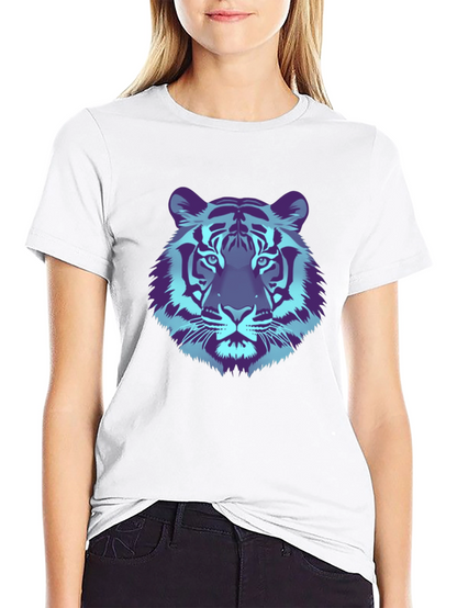 Cool Tiger Graphic Tee - Black Cotton T-Shirt
