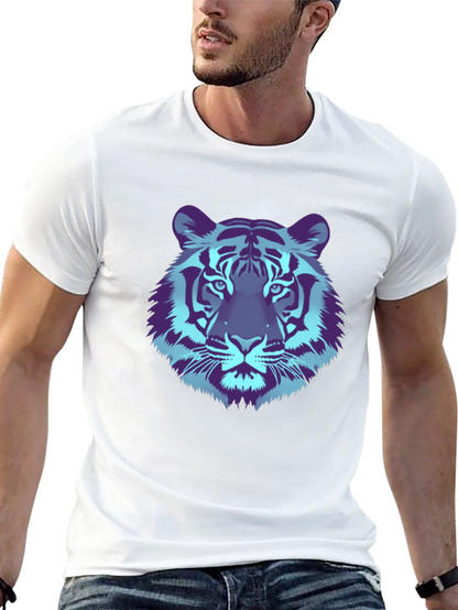 Cool Tiger Graphic Tee - Black Cotton T-Shirt