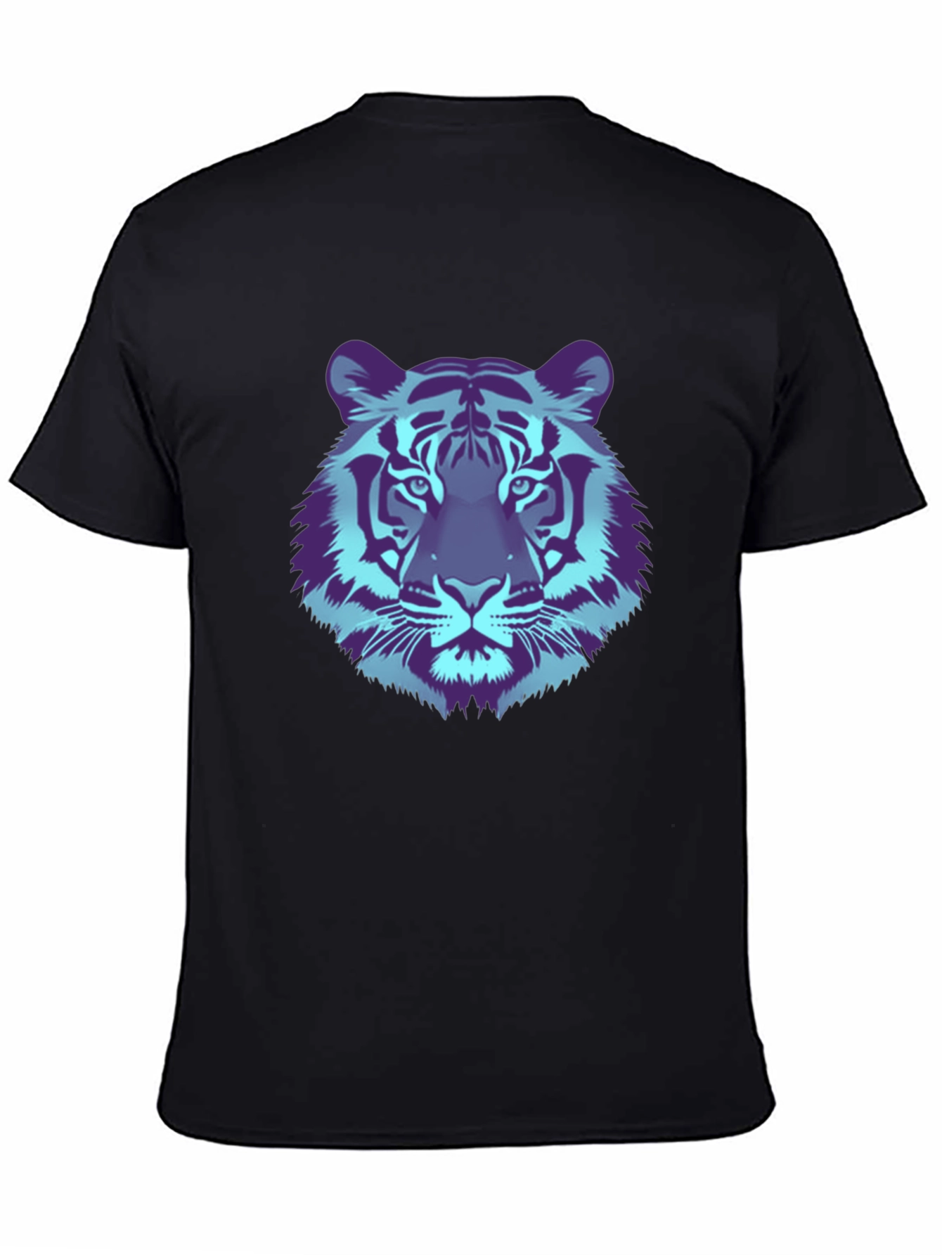 Cool Tiger Graphic Tee - Black Cotton T-Shirt