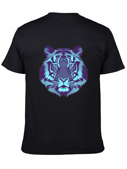 Cool Tiger Graphic Tee - Black Cotton T-Shirt