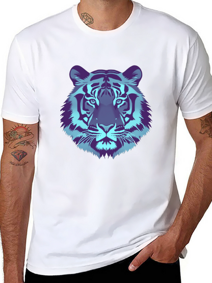 Cool Tiger Graphic Tee - Black Cotton T-Shirt