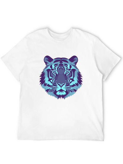 Cool Tiger Graphic Tee - Black Cotton T-Shirt