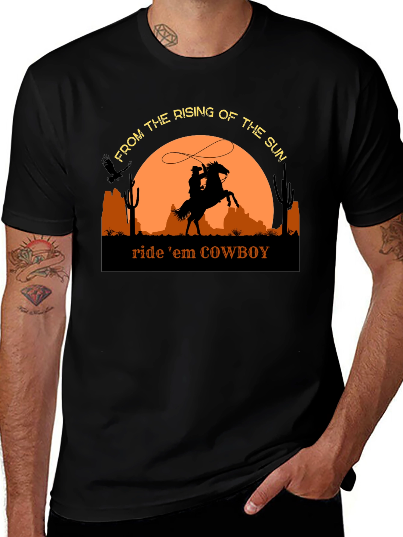 Cowboy Silhouette T-Shirt - Ride em Cowboy