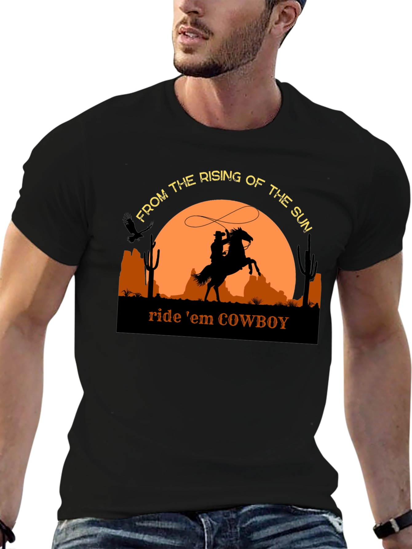 Cowboy Silhouette T-Shirt - Ride em Cowboy