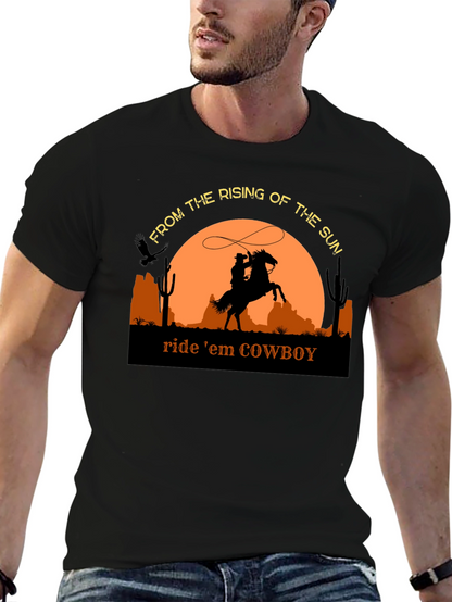 Cowboy Silhouette T-Shirt - Ride em Cowboy