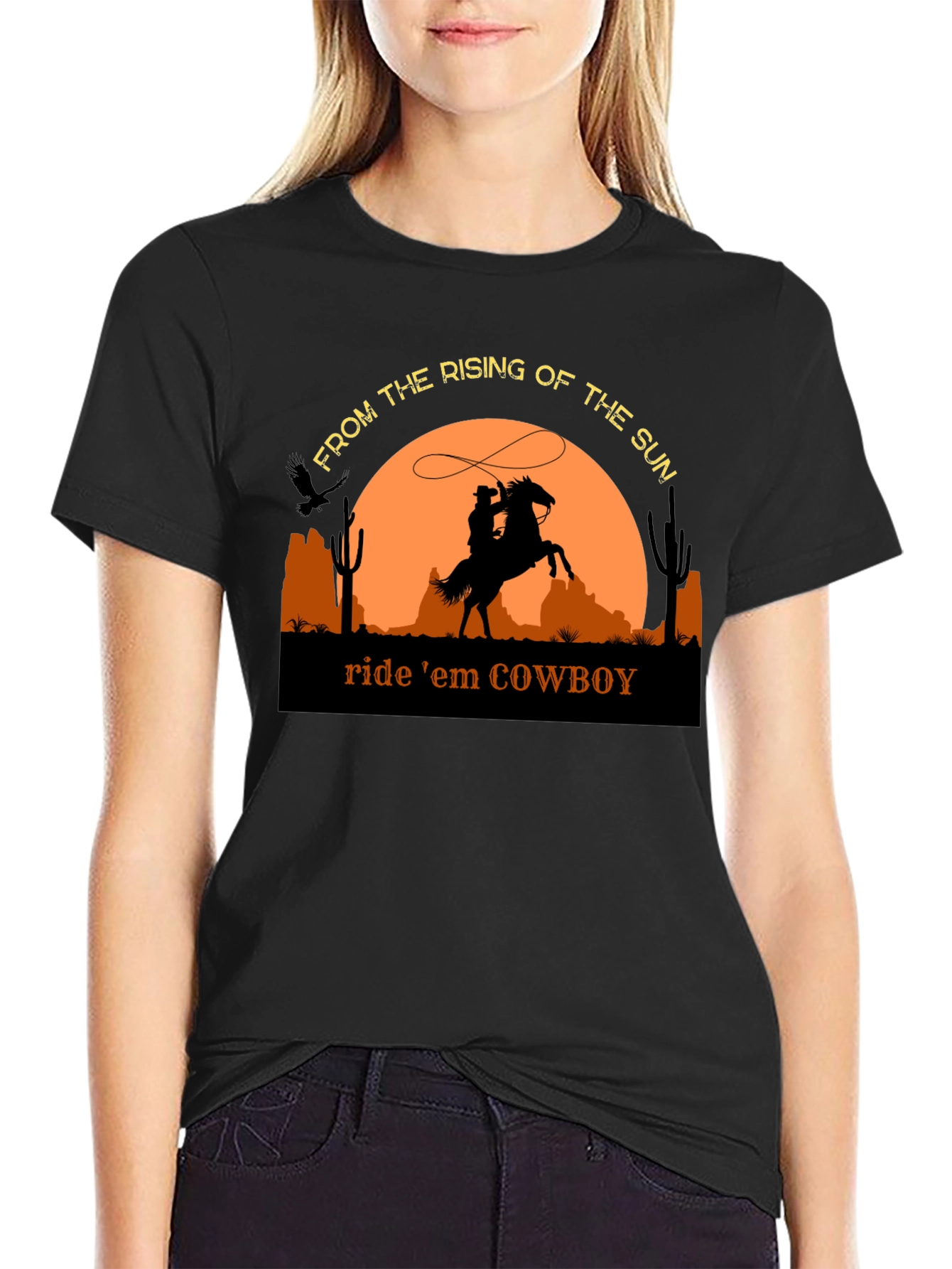 Cowboy Silhouette T-Shirt - Ride em Cowboy