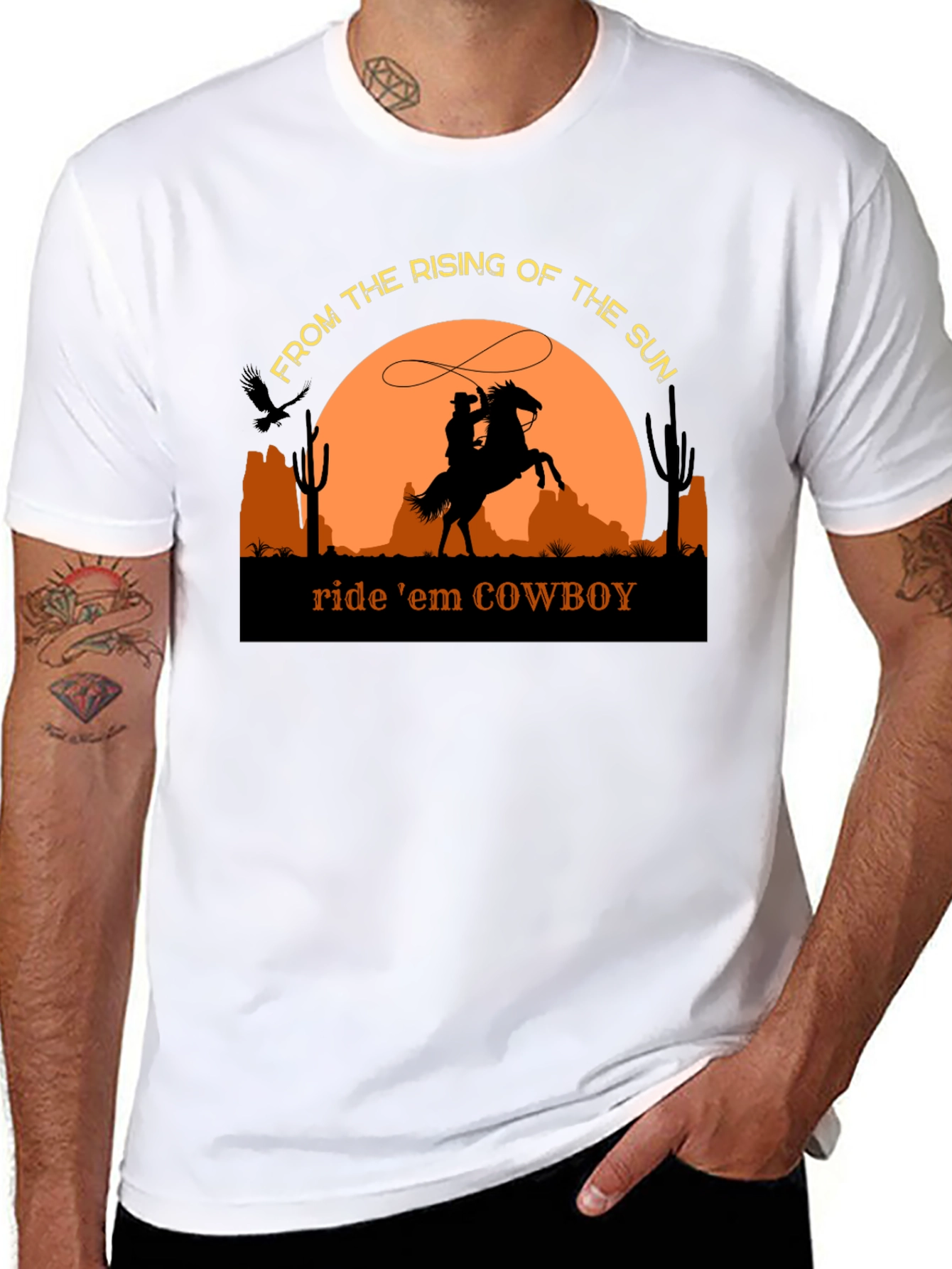 Cowboy Silhouette T-Shirt - Ride em Cowboy