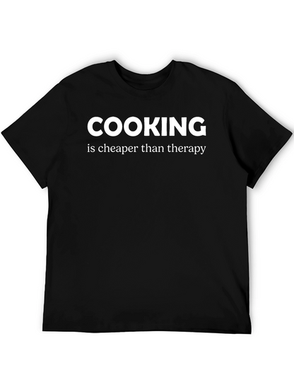 Cooking is Cheaper Than Therapy Graphic Tee