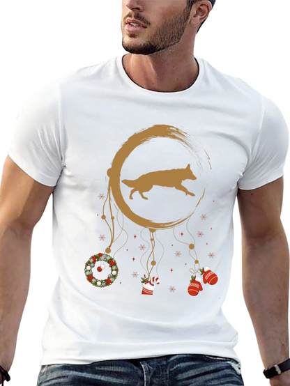 Festive Dog Dreamcatcher Graphic Tee