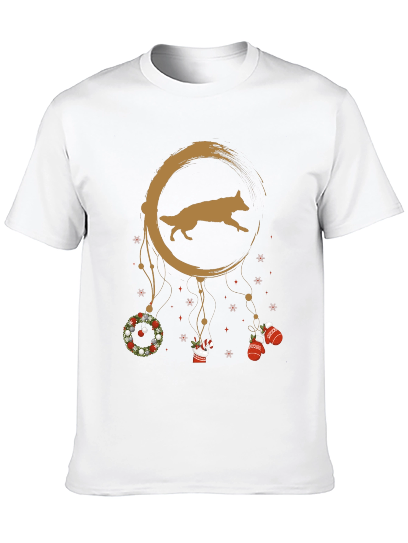 Festive Dog Dreamcatcher Graphic Tee