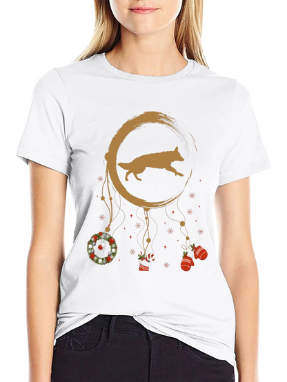 Festive Dog Dreamcatcher Graphic Tee