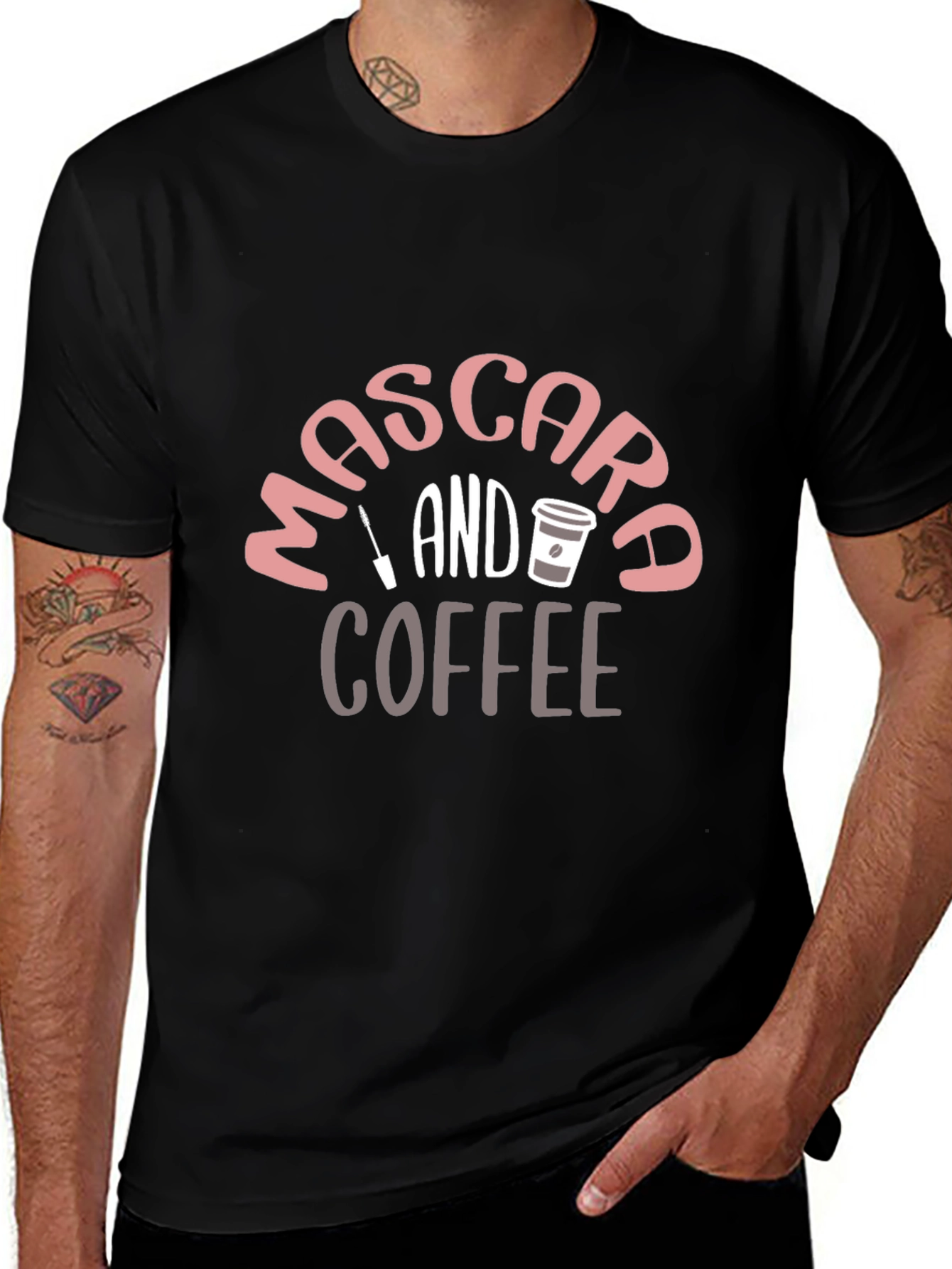 Mascara and Coffee Graphic Tee