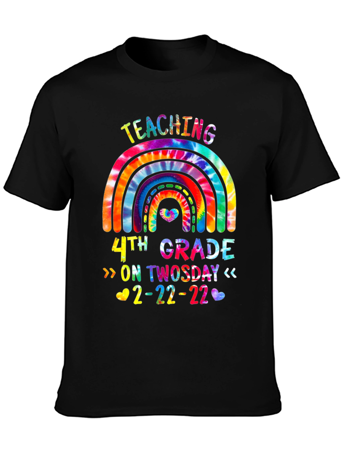 Teaching 4th Grade On Twosday 2-22-22 Tie Dye T-Shirt