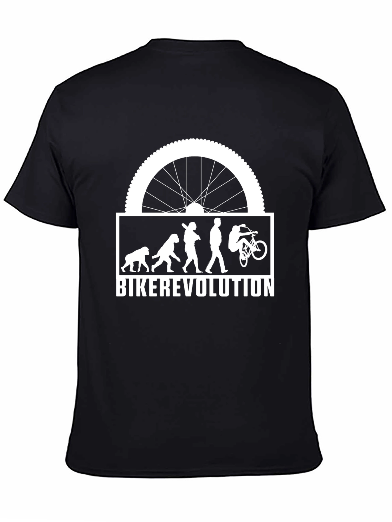 Biker Evolution Graphic Tee - Black Cotton