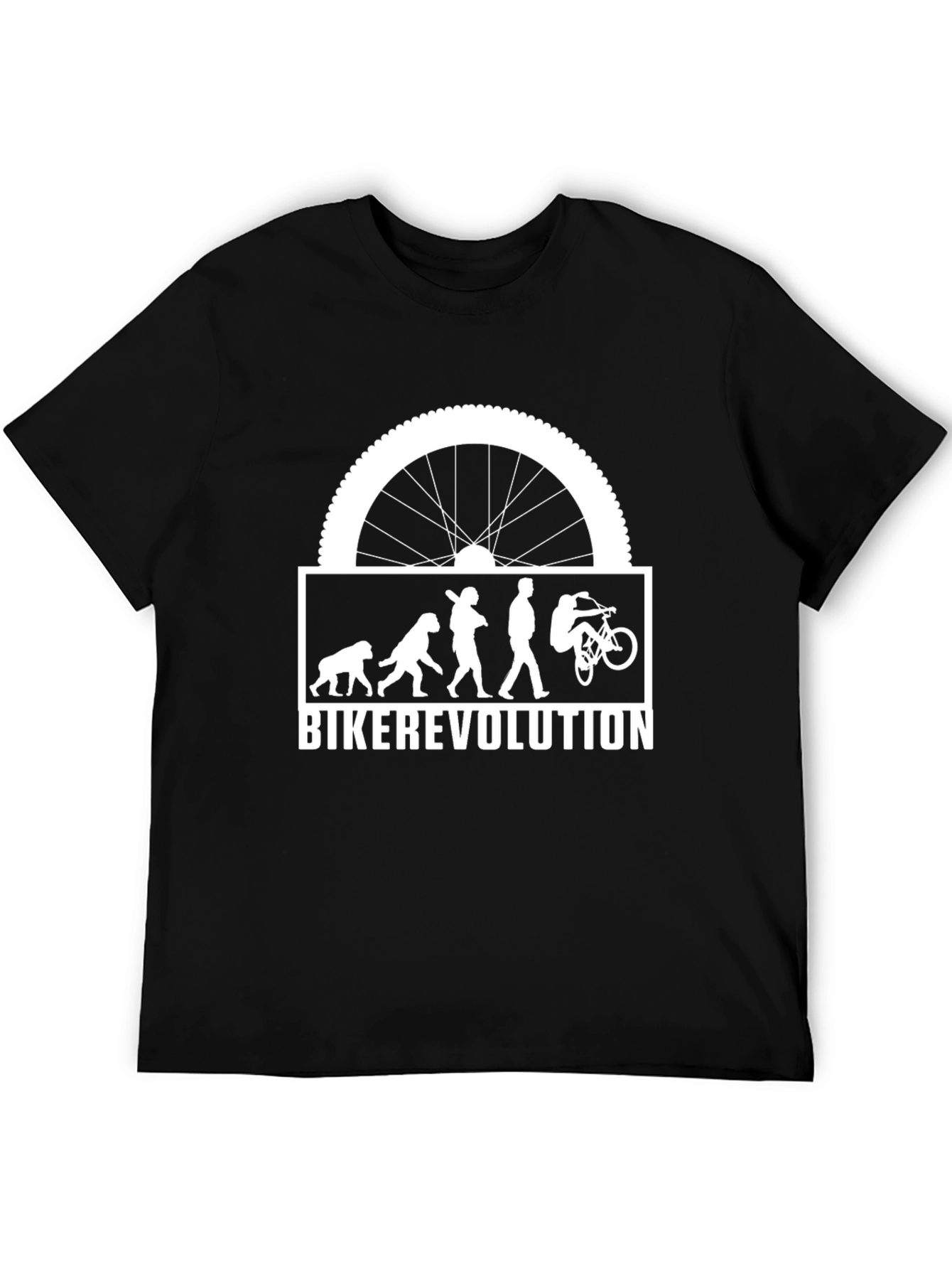 Biker Evolution Graphic Tee - Black Cotton