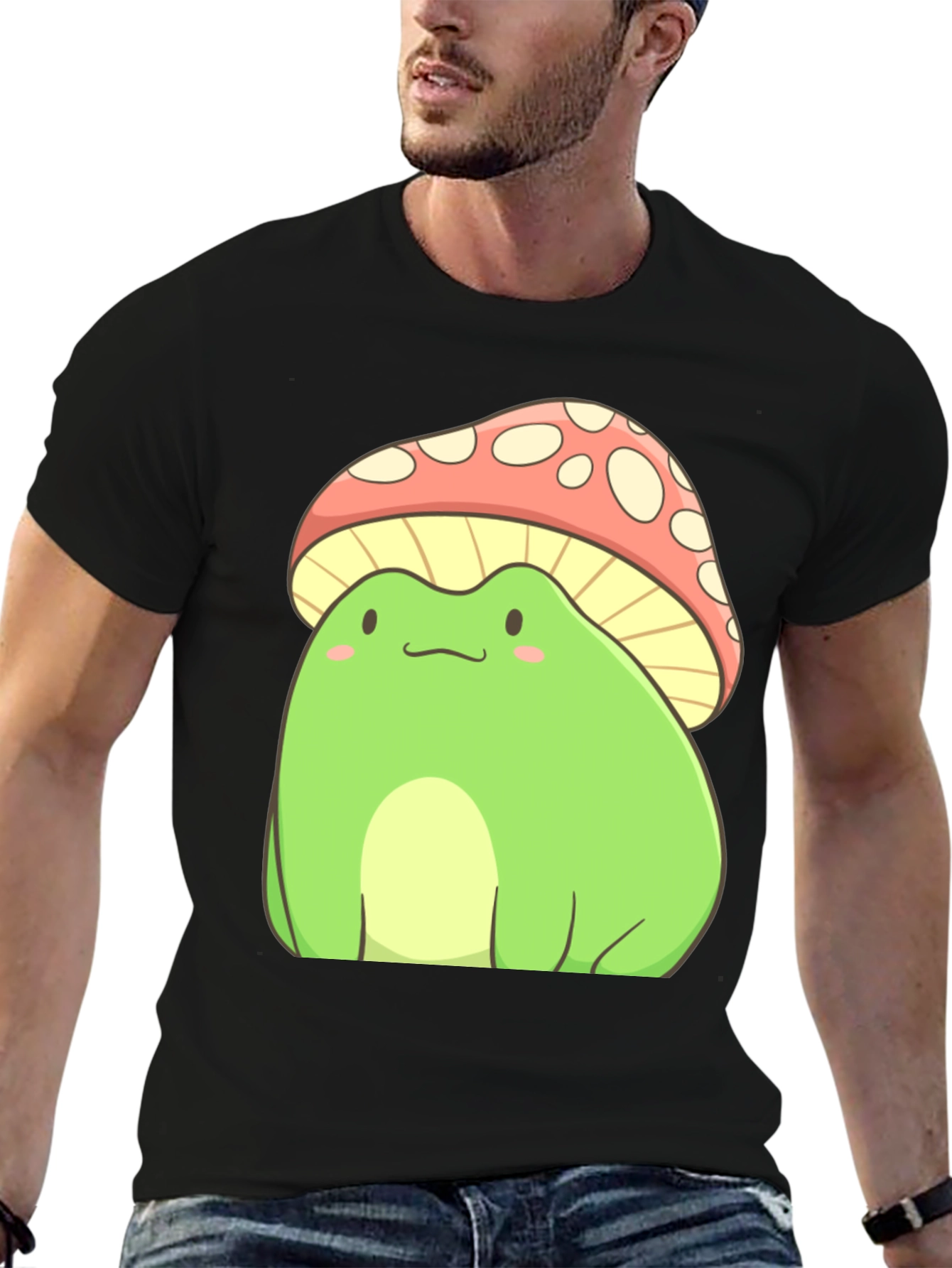 Frog Mushroom T-Shirt - Cute Cartoon Style