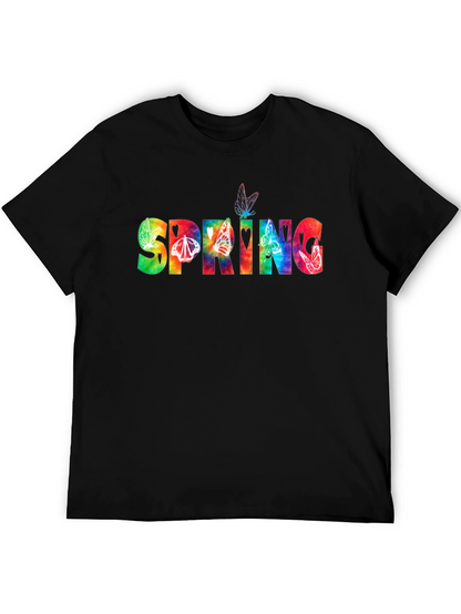 Spring Tie-Dye Butterfly Graphic T-Shirt