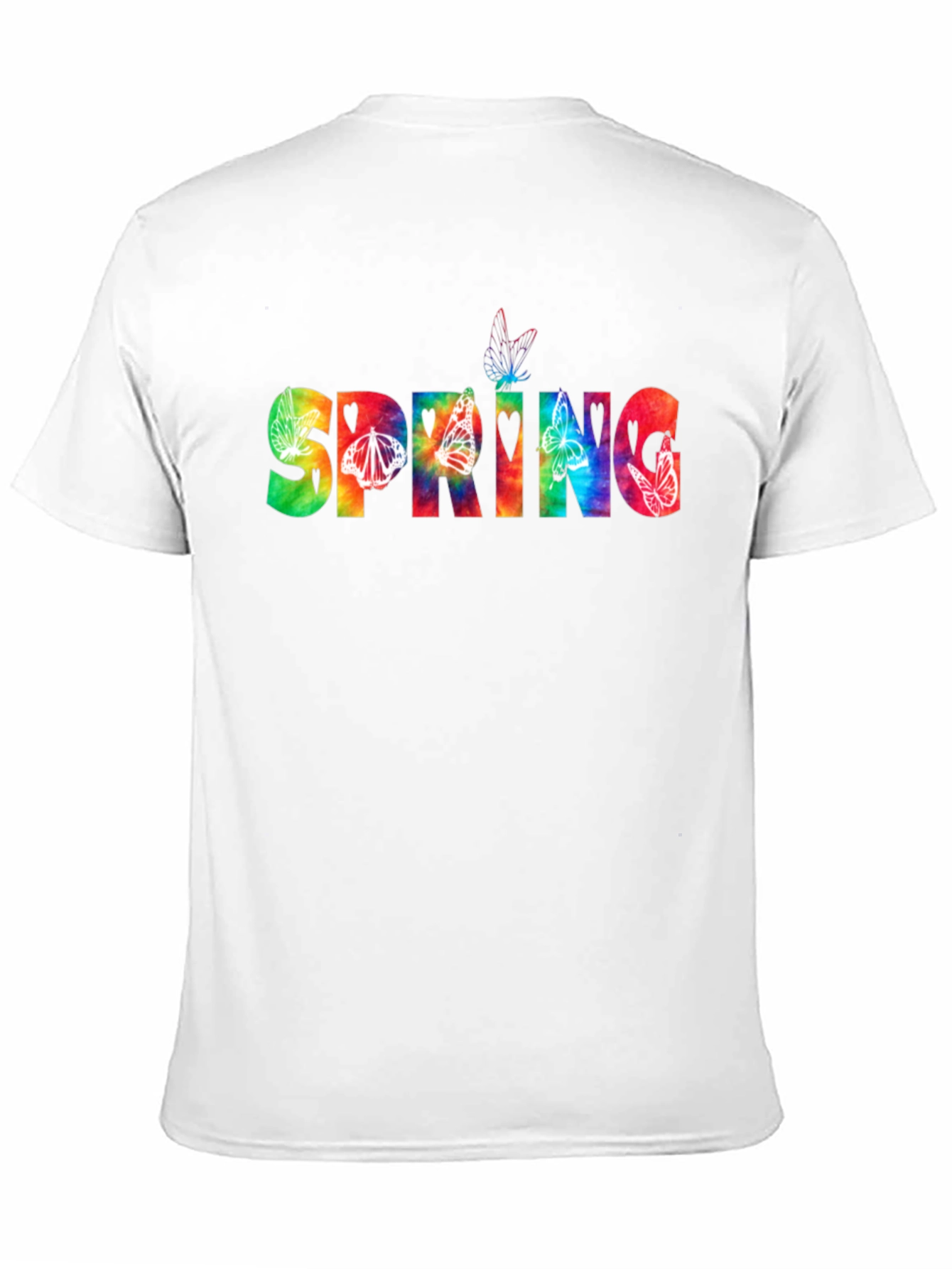 Spring Tie-Dye Butterfly Graphic T-Shirt