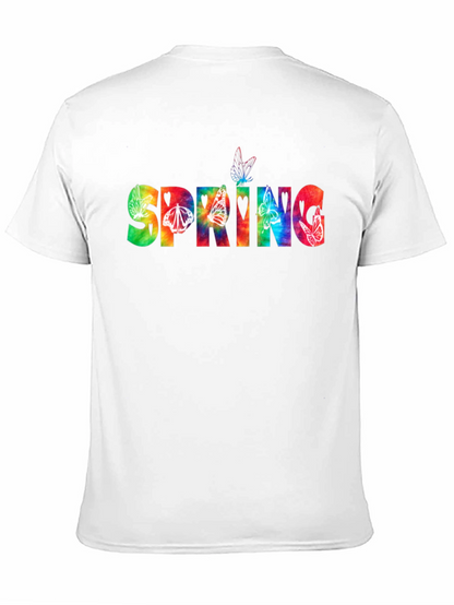 Spring Tie-Dye Butterfly Graphic T-Shirt