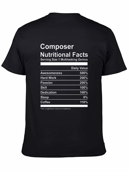 Composer Nutritional Facts T-Shirt