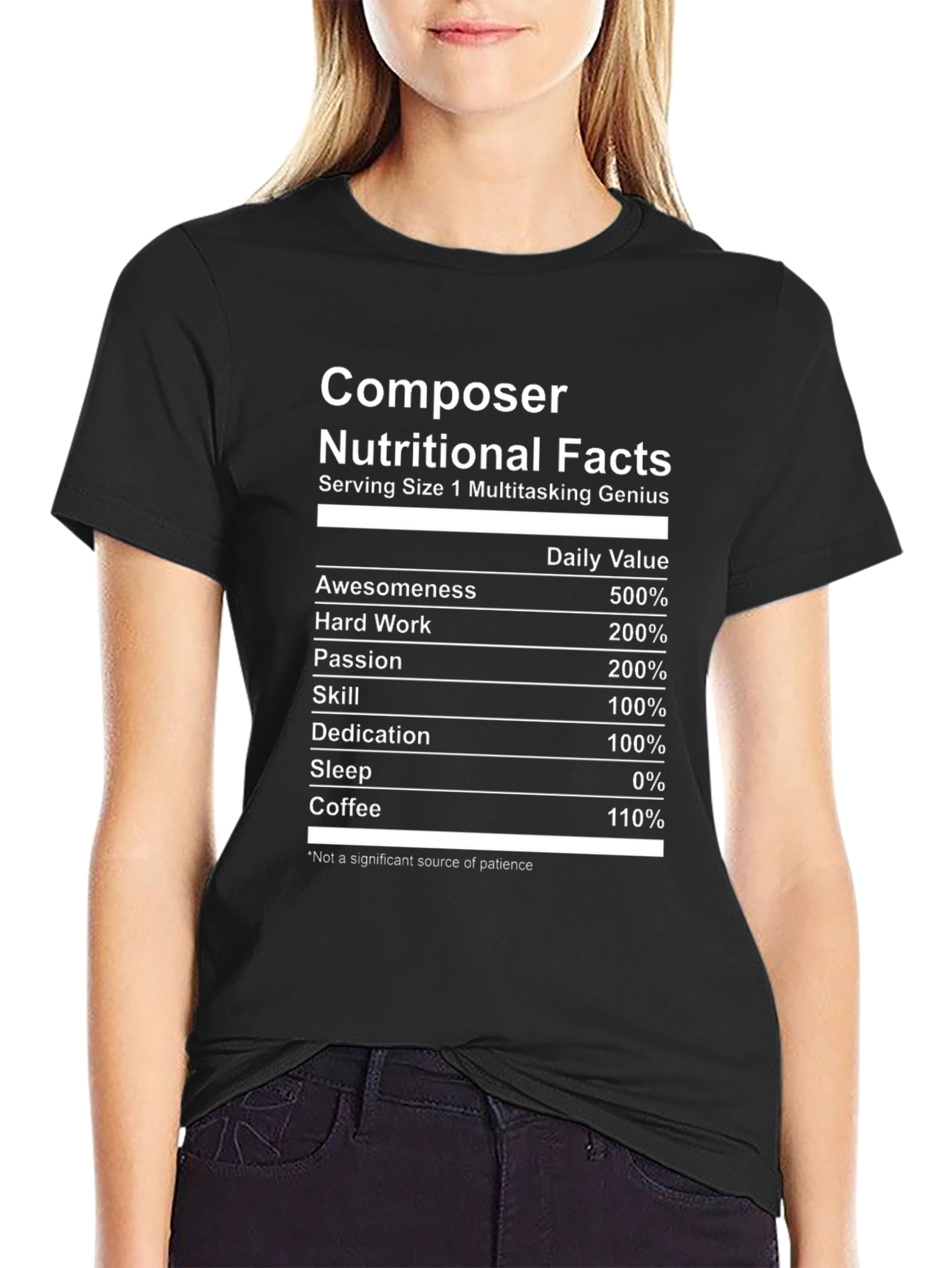 Composer Nutritional Facts T-Shirt