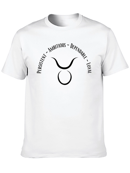 Taurus Zodiac Sign T-Shirt - Persistent Ambitious Loyal
