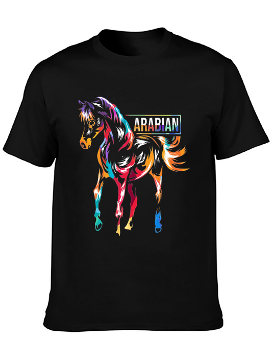 Arabian Horse T-Shirt Colorful Graphic Tee