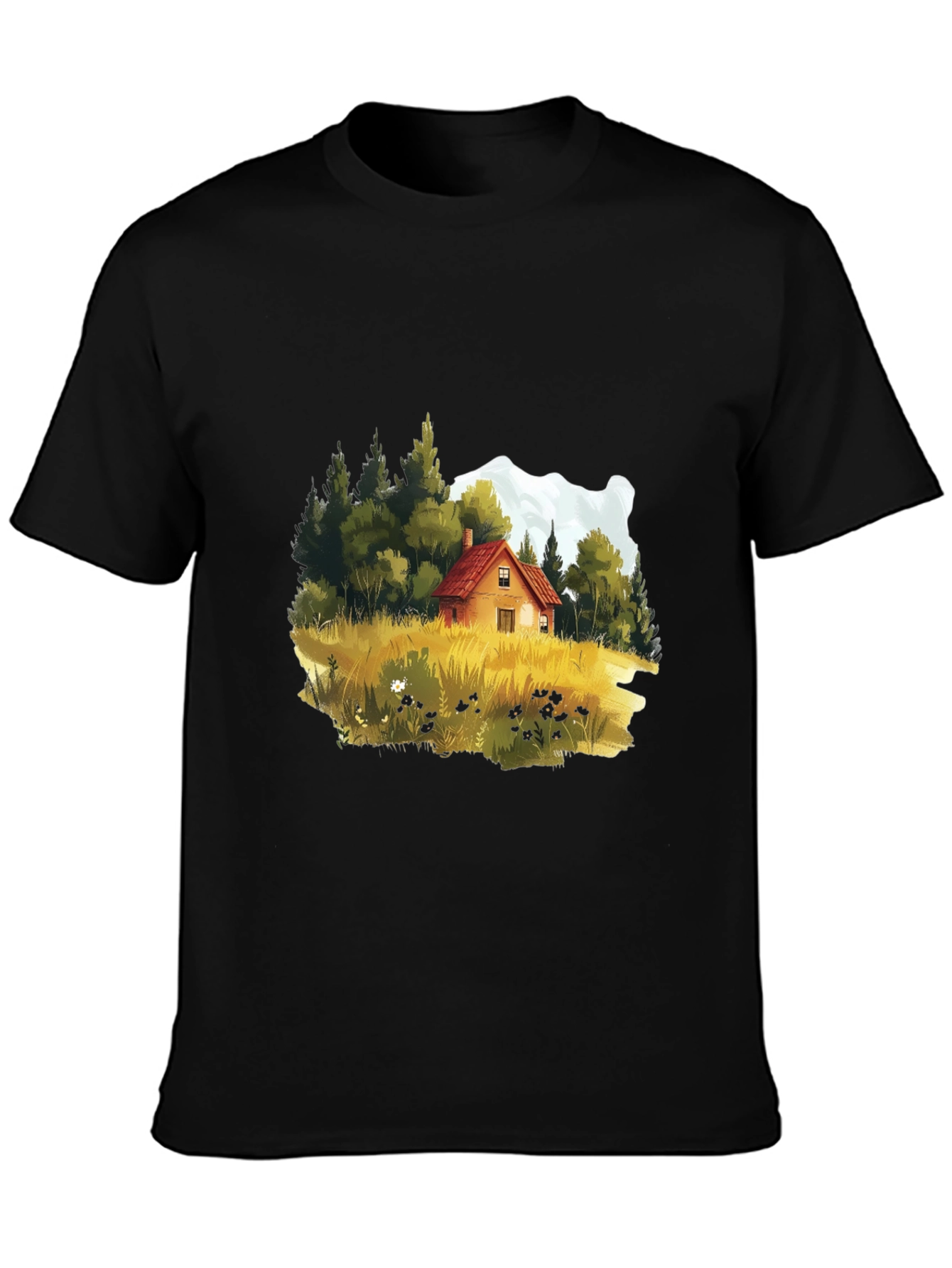 Cabin in the Woods Graphic Tee - Black