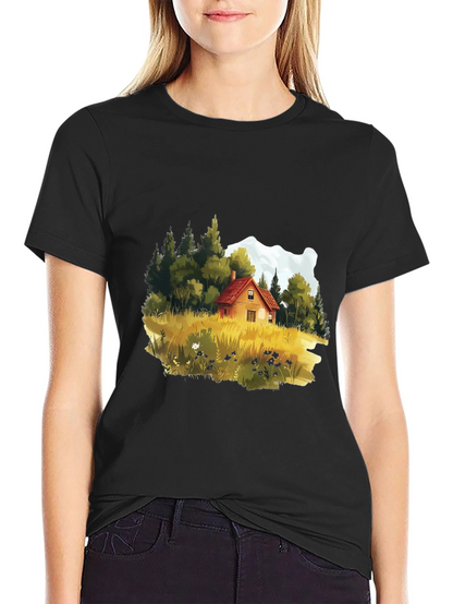 Cabin in the Woods Graphic Tee - Black