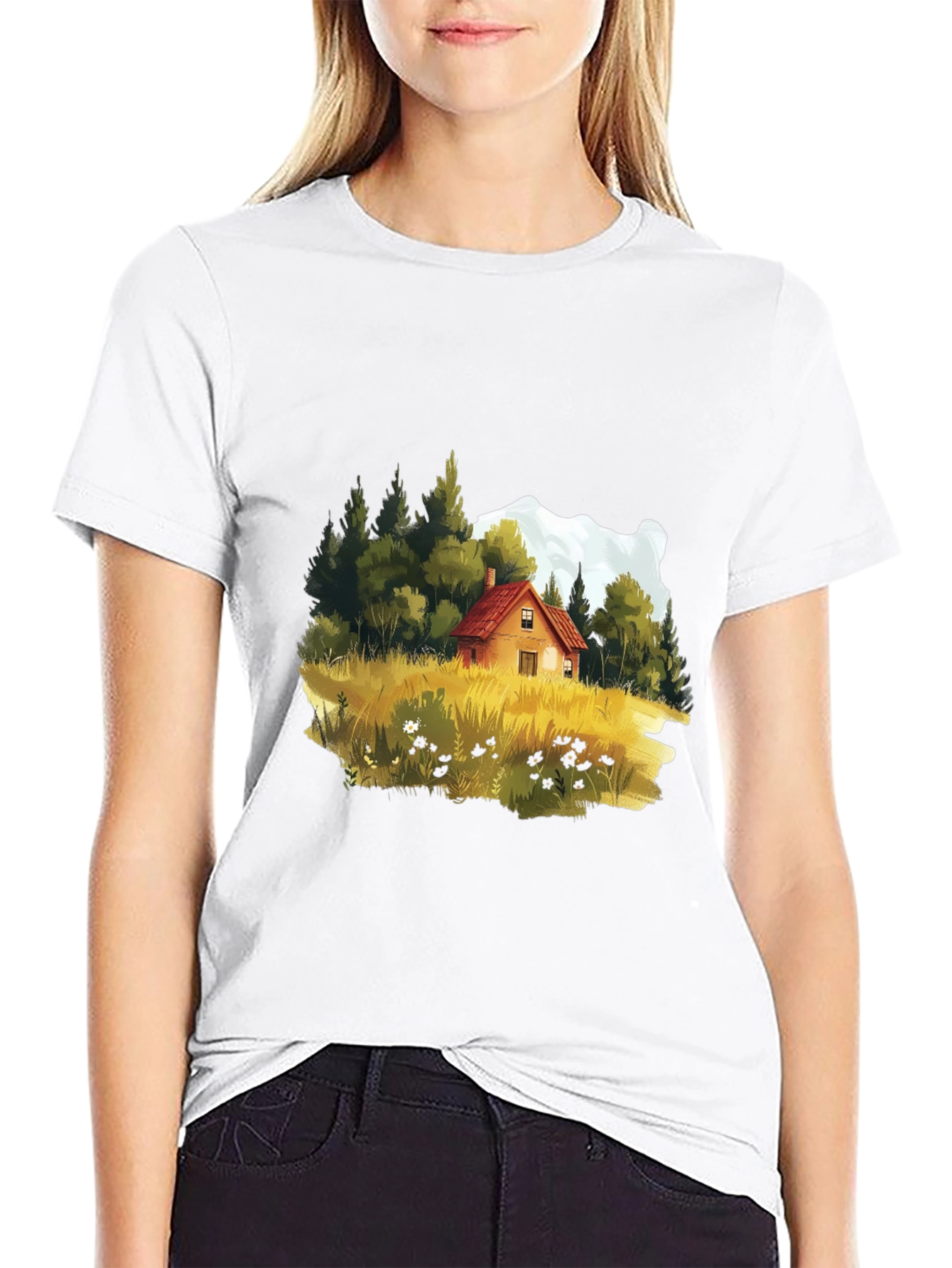 Cabin in the Woods Graphic Tee - Black