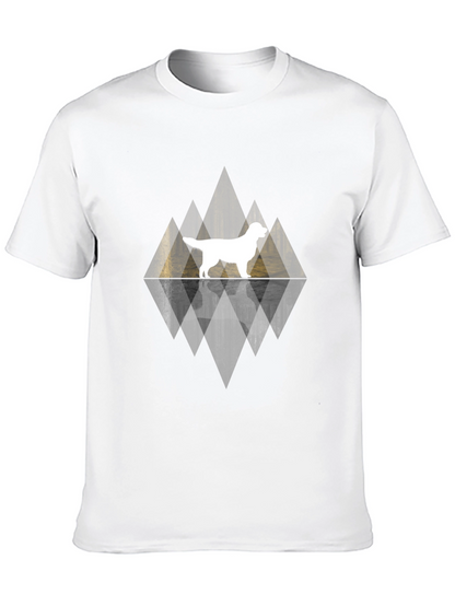 Dog Silhouette Graphic Tee - Black