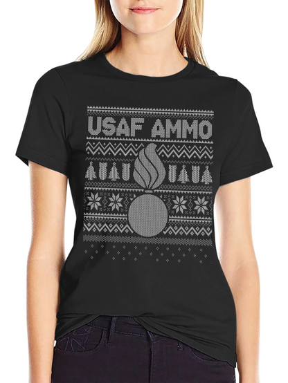 USAF AMMO Ugly Christmas Sweater Style T-Shirt