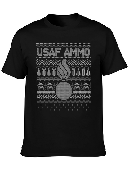 USAF AMMO Ugly Christmas Sweater Style T-Shirt