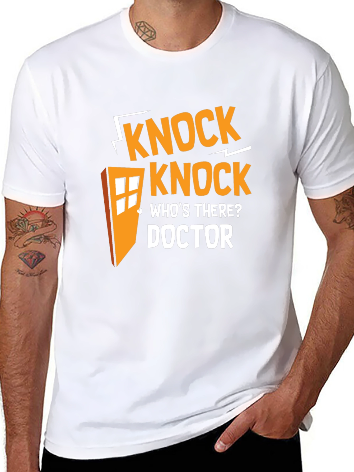 Doctor Who Knock Knock T-Shirt - Black