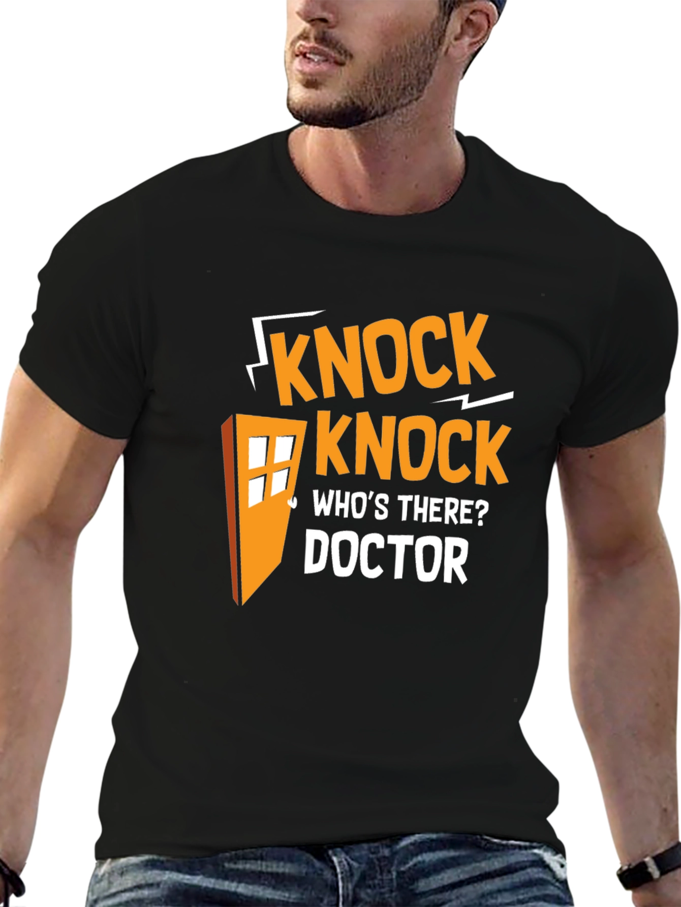 Doctor Who Knock Knock T-Shirt - Black