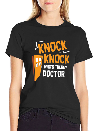 Doctor Who Knock Knock T-Shirt - Black