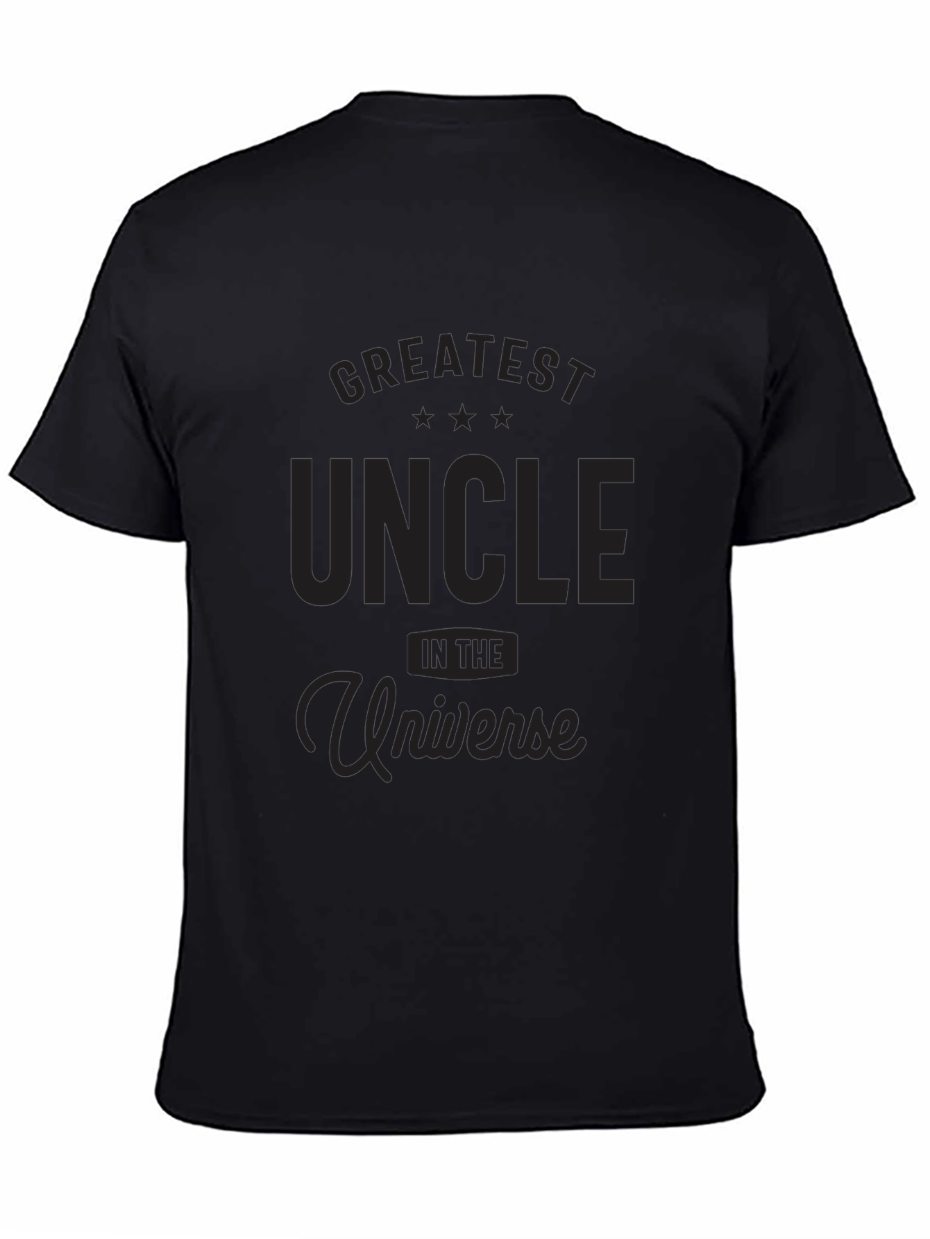 Greatest Uncle in the Universe Black T-Shirt