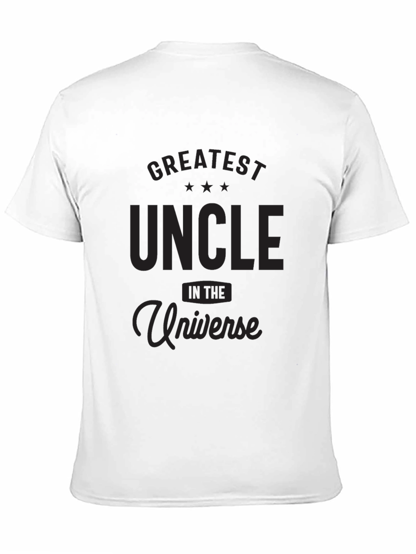 Greatest Uncle in the Universe Black T-Shirt