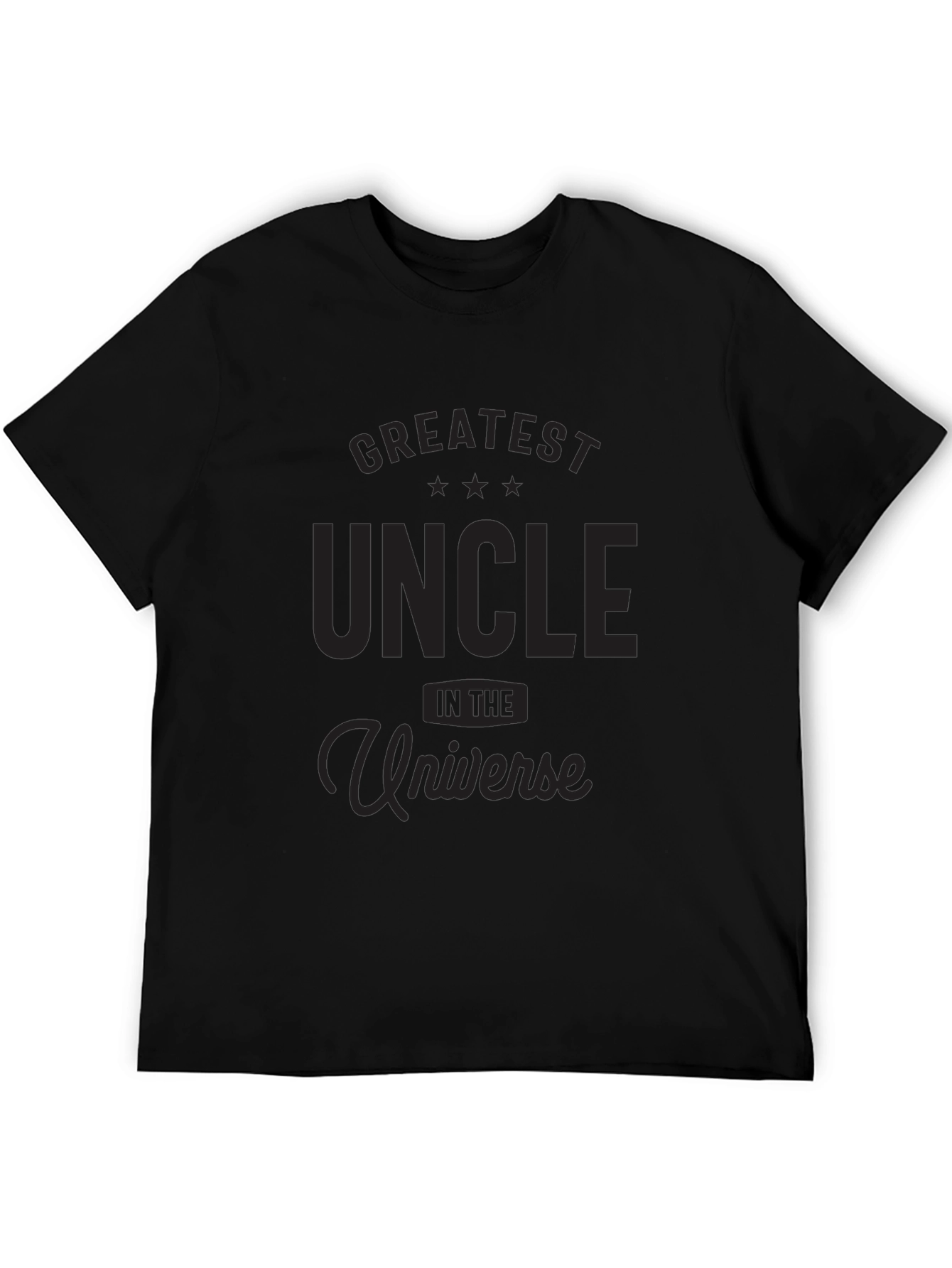 Greatest Uncle in the Universe Black T-Shirt