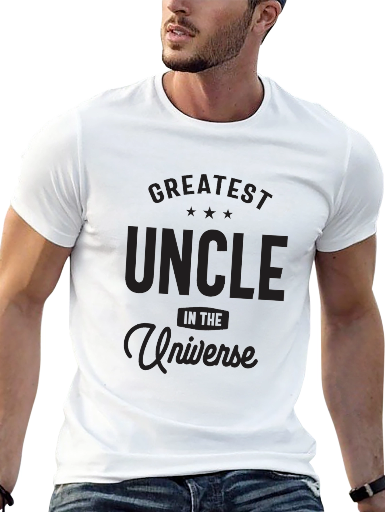 Greatest Uncle in the Universe Black T-Shirt