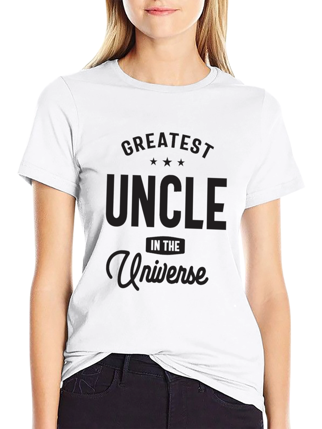 Greatest Uncle in the Universe Black T-Shirt