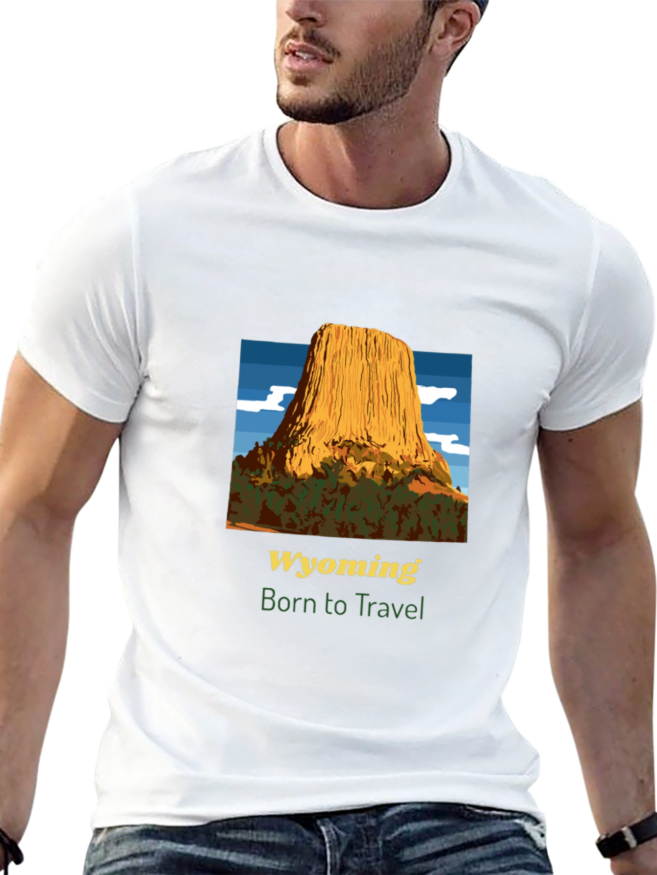 Wyoming Travel T-Shirt - Born to Travel Tee