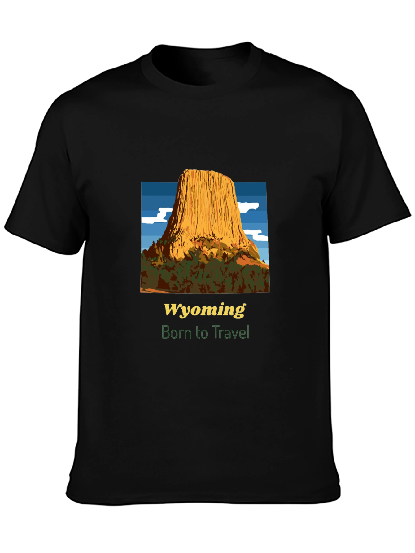 Wyoming Travel T-Shirt - Born to Travel Tee