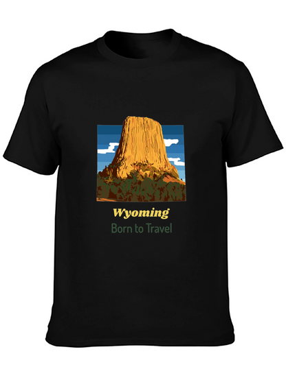 Wyoming Travel T-Shirt - Born to Travel Tee