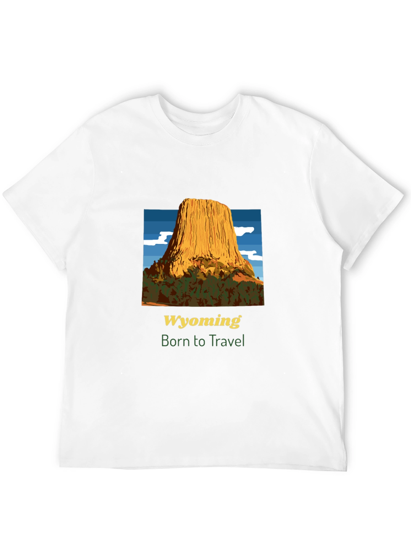 Wyoming Travel T-Shirt - Born to Travel Tee
