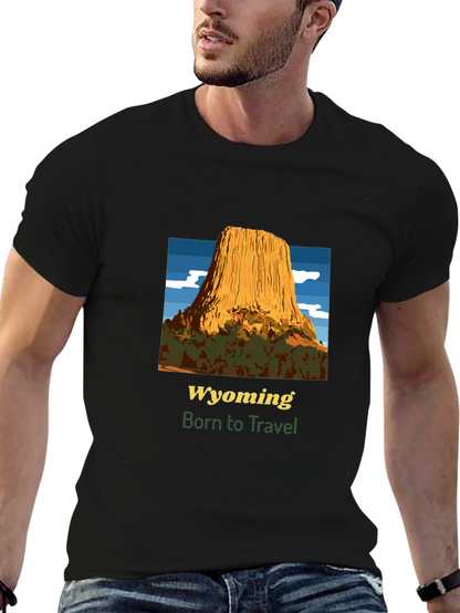 Wyoming Travel T-Shirt - Born to Travel Tee