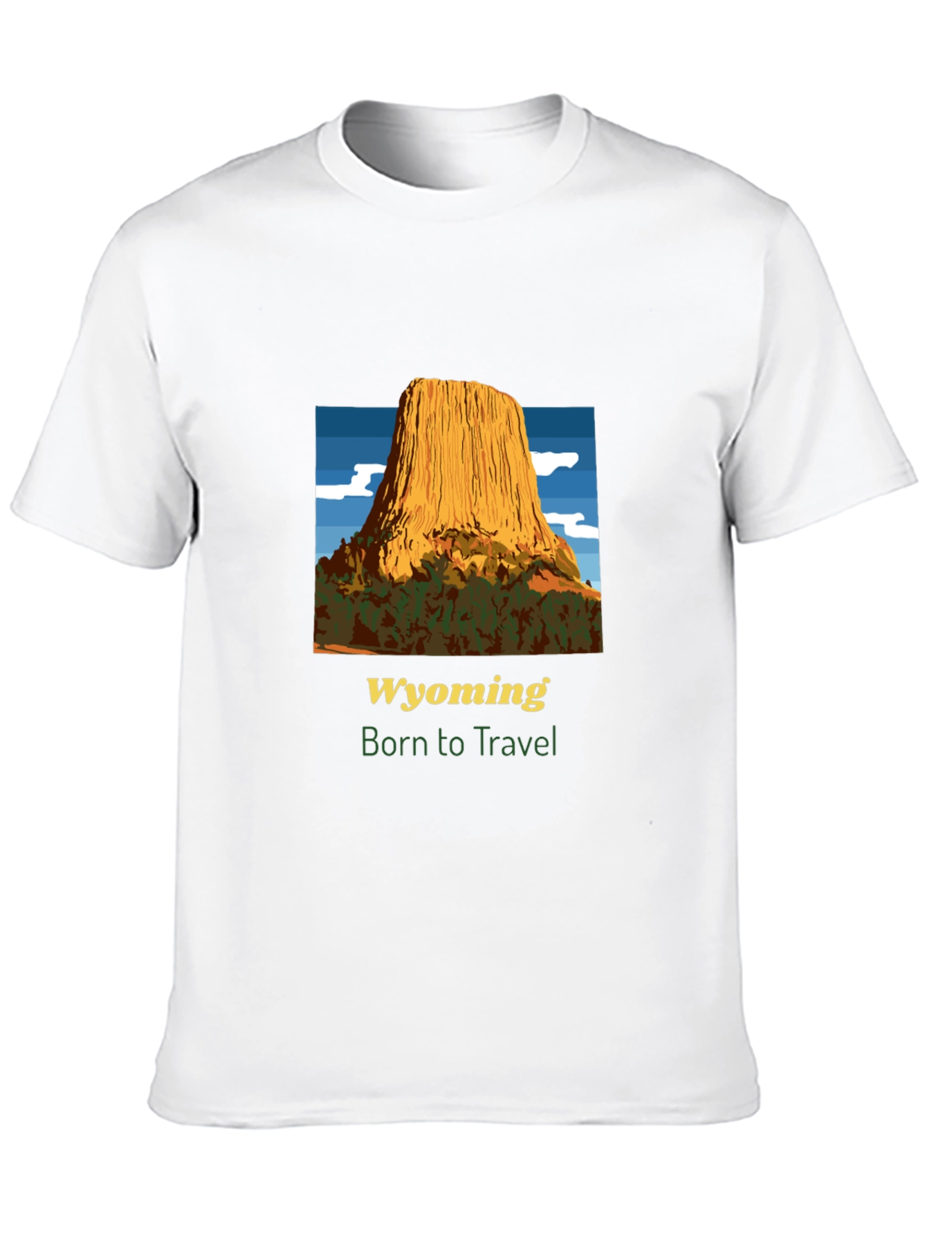 Wyoming Travel T-Shirt - Born to Travel Tee